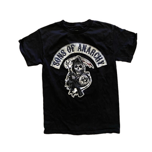 Vintage 2013 Official Sons of Anarchy Arched Logo Reaper T-Shirt Small